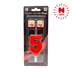 VELA SPARK CANDLE DUO N  5 ROJO